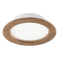 Світильник вбудований LED WOODY SPOT LED/16,5W/230V 4000K горіх Ø 18,5 см