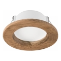 Світильник вбудований LED WOODY SPOT LED/5,5W/230V 4000K горіх Ø 10 см