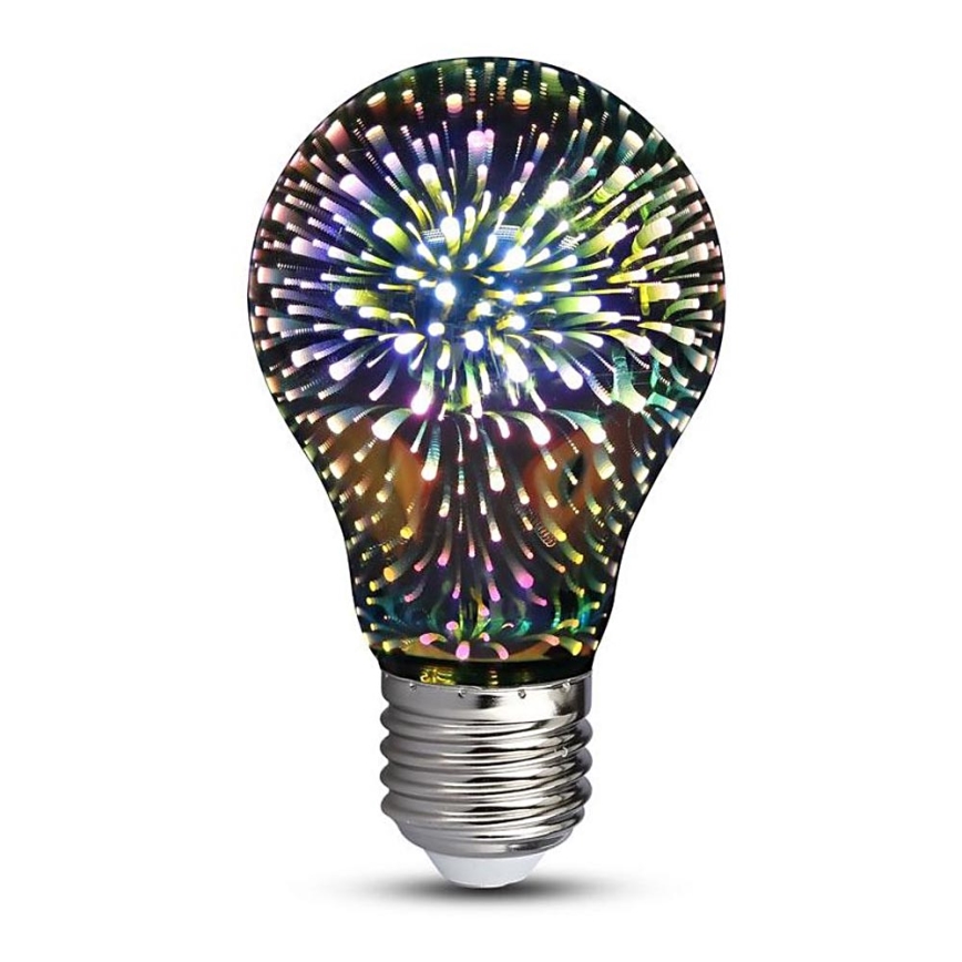 Світлодіодна 3D декоративна лампочка FILAMENT A60 E27/3W/230V 3000K