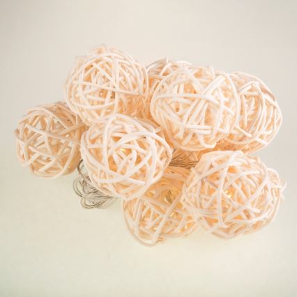 Світлодіодна декоративна гірлянда RATTAN BALLS LED/2xAA