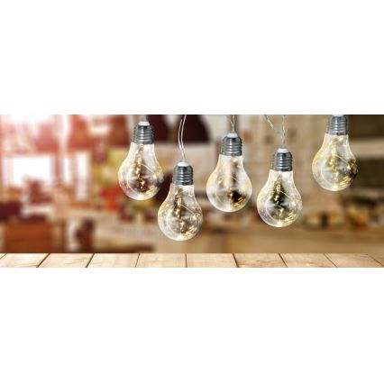 Світлодіодна декоративна гірлянда SMOLDER 2,1 м 10 світлодіодів/2×AA