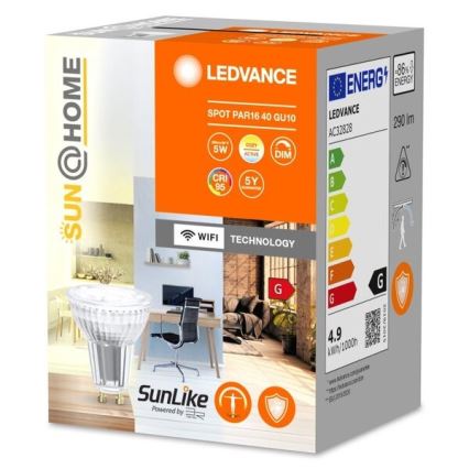 Світлодіодна димована антибактеріальна лампа PAR16 GU10/4,9W/230V Wi-Fi - Ledvance