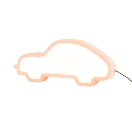 Світлодіодна дитяча настільна лампа CAR LED/11W/230V рожева