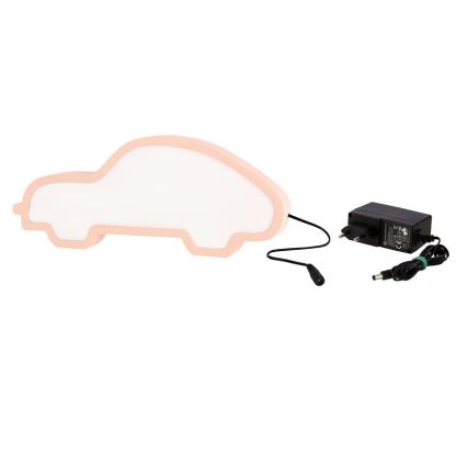 Світлодіодна дитяча настільна лампа CAR LED/11W/230V рожева