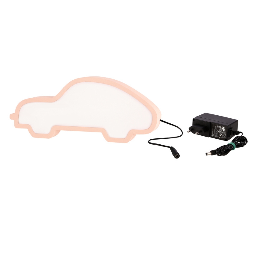 Світлодіодна дитяча настільна лампа CAR LED/11W/230V рожева