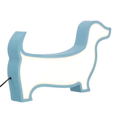 Світлодіодна дитяча настільна лампа DOG LED/12W/230V синя