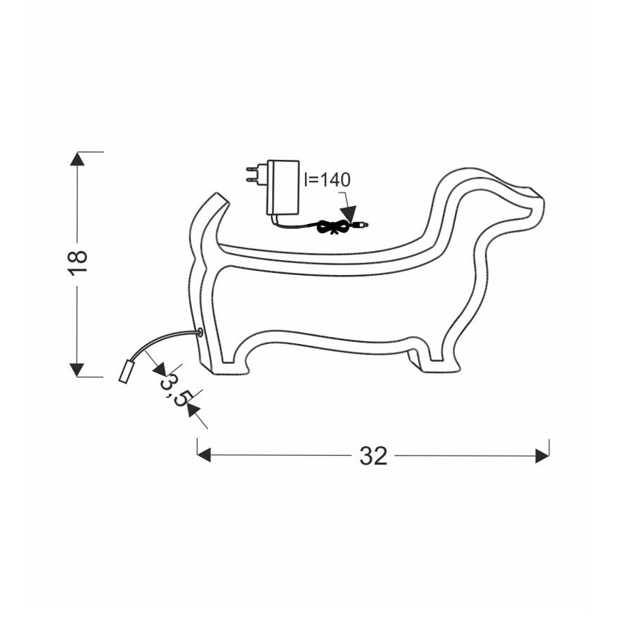 Світлодіодна дитяча настільна лампа DOG LED/12W/230V синя