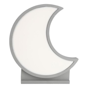 Світлодіодна дитяча настільна лампа MOON LED/12W/230V сірого кольору