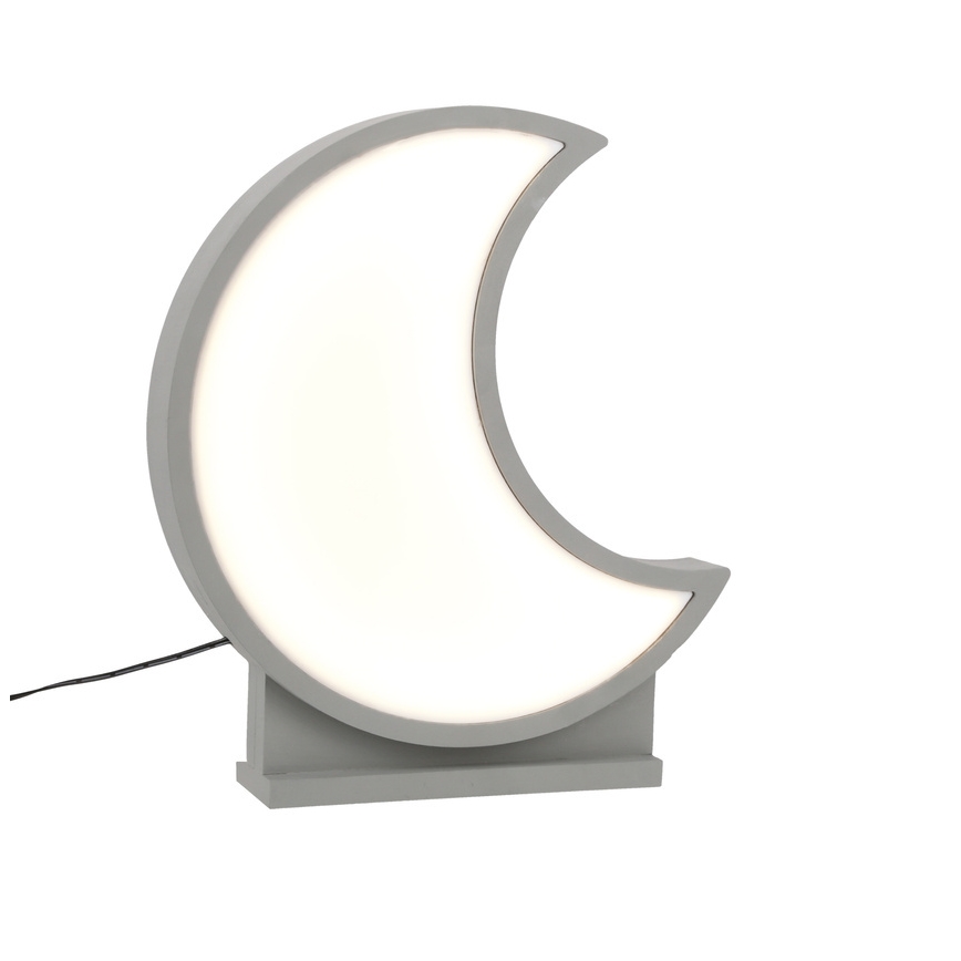Світлодіодна дитяча настільна лампа MOON LED/12W/230V сірого кольору