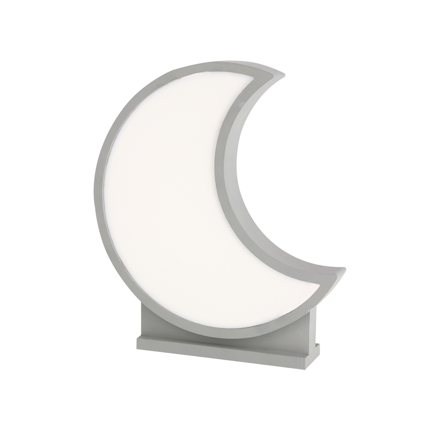 Світлодіодна дитяча настільна лампа MOON LED/12W/230V сірого кольору