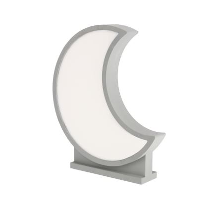 Світлодіодна дитяча настільна лампа MOON LED/12W/230V сірого кольору