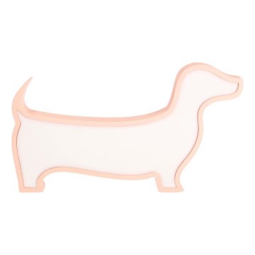 Світлодіодна дитяча настільна лампа DOG LED/12 Вт/230 В рожева