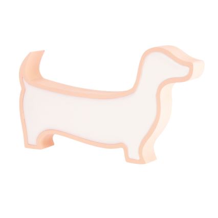 Світлодіодна дитяча настільна лампа DOG LED/12 Вт/230 В рожева