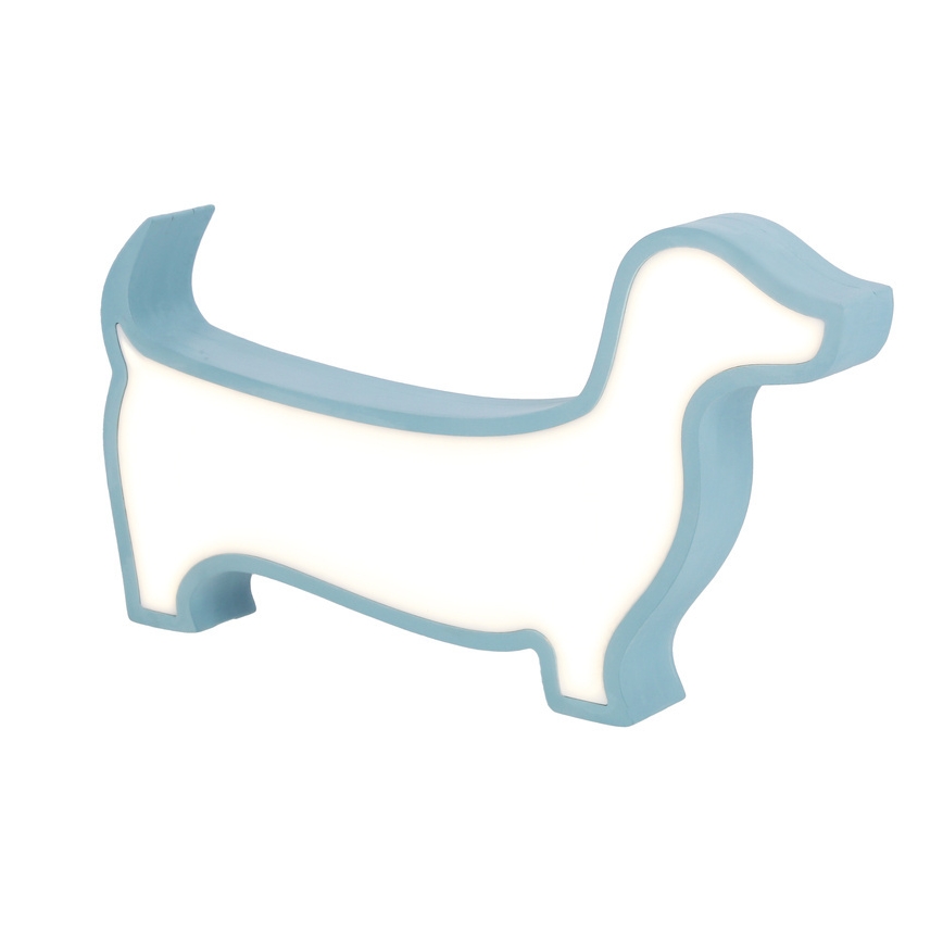 Світлодіодна дитяча настільна лампа DOG LED/12W/230V синя