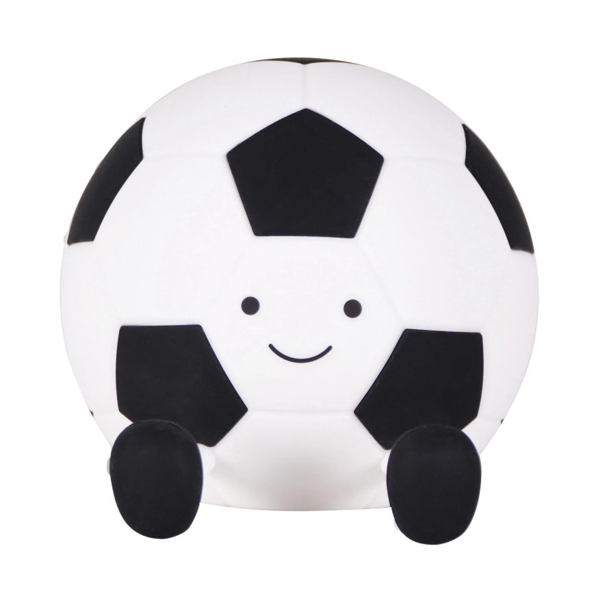 Світлодіодна регульована дитяча сенсорна лампа FOOTBALL LED/2W/5V USB 1200 mAh біла/чорна