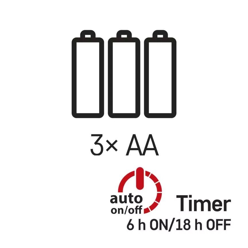 Світлодіодна гірлянда 100 світлодіодів/3×АА 2,7м тепле біле світло