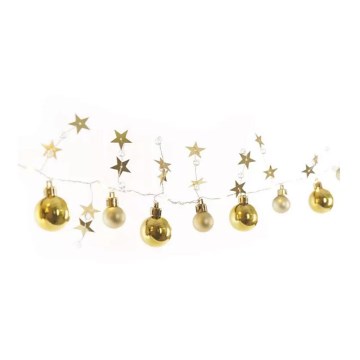 Світлодіодна гірлянда, 20 світлодіодів / 2 батарейки типу AA, 2,2 м, тепле біле