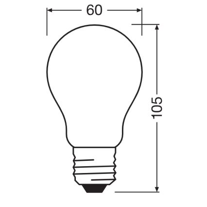 Світлодіодна лампа CLASSIC FILAMENT A60 E27/7,2W/230V 2700K - Ledvance
