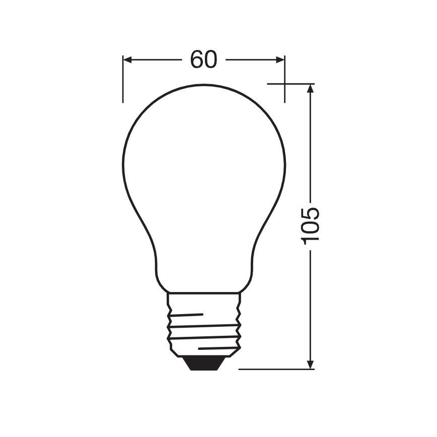 Світлодіодна лампа CLASSIC FILAMENT A60 E27/7,2W/230V 2700K - Ledvance