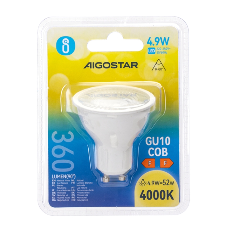 Світлодіодна лампа COB GU10/4,9W/230V 4000K - Aigostar