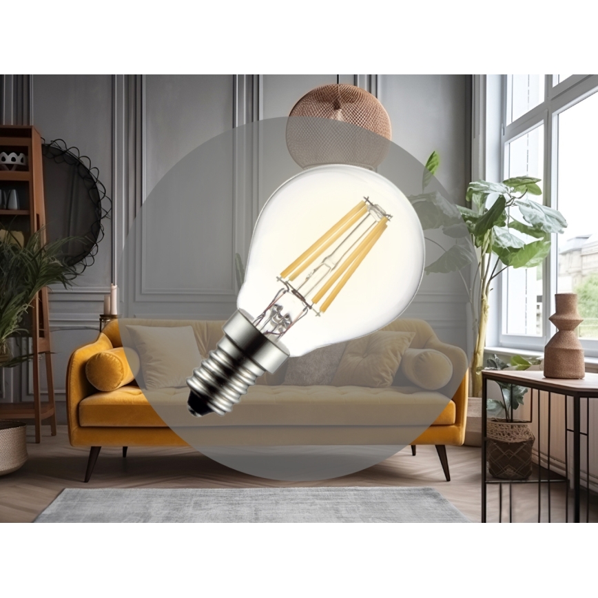 Світлодіодна лампа FILAMENT G45 E14/6W/230V 3000K