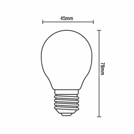 Світлодіодна лампа FILAMENT G45 E14/6W/230V 3000K