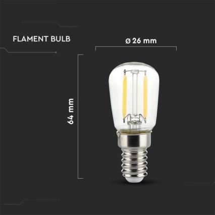 Світлодіодна лампа FILAMENT ST26 E14/2W/230V 3000K