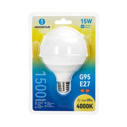 Світлодіодна лампа G95 E27/15W/230V 4000K - Aigostar