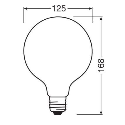 Світлодіодна лампа GLOBE CLASSIC FILAMENT G125 E27/11,6W/230V 4000K - Ledvance