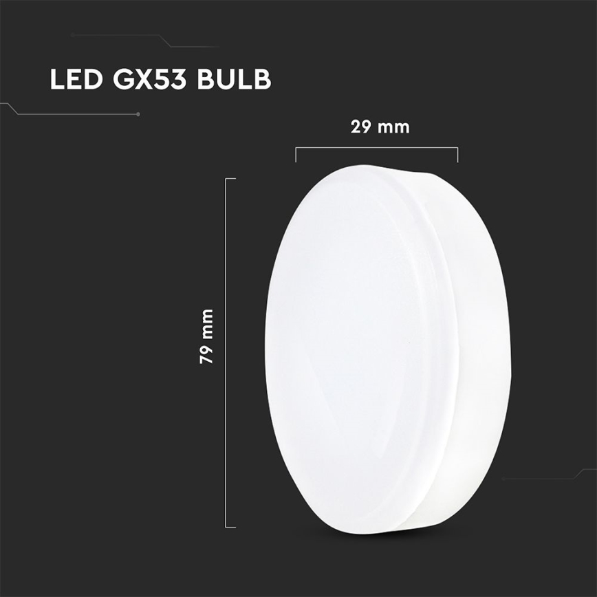 Світлодіодна лампа GX53/6,4W/230V 4000K
