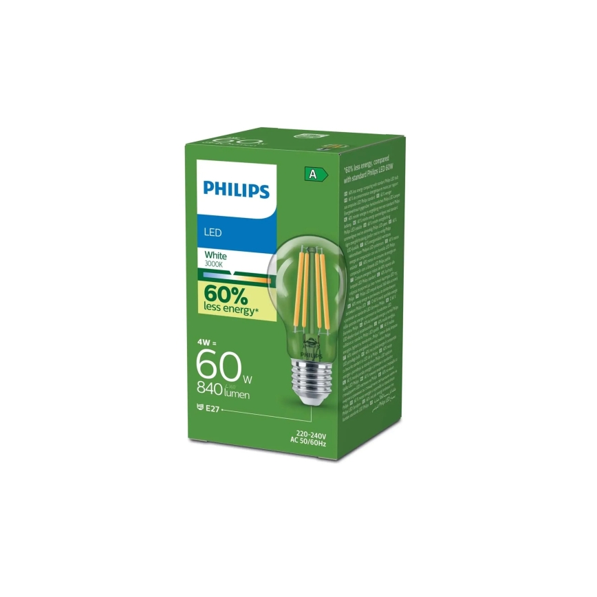 Світлодіодна лампа Philips ULTRAEFFICIENT VINTAGE A60 E27, 4 Вт, 230 В, 3000 К