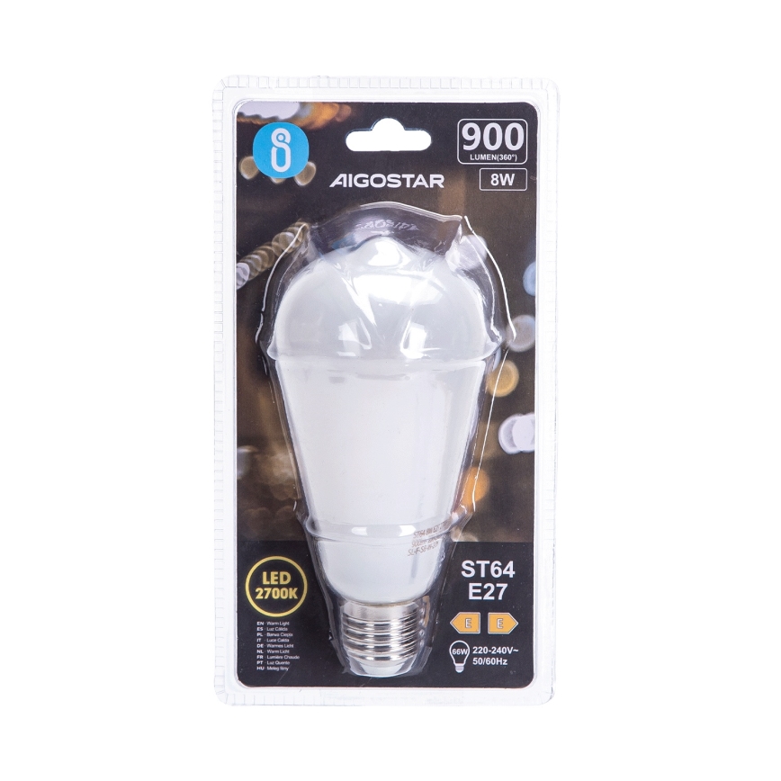 Світлодіодна лампа ST64 E27/8W/230V 2700K - Aigostar