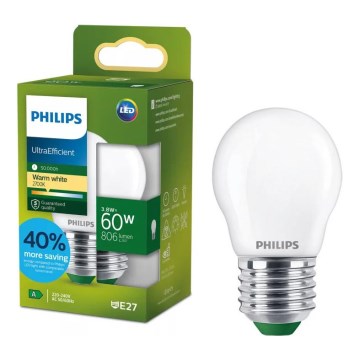 Світлодіодна лампа ULTRAEFFICIENT Philips P45 E27/3,8W/230V 2700K
