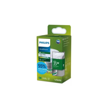 Світлодіодна лампа ULTRAEFFICIENT Philips PAR16 GU10/1,2 Вт/230 В 4000 K