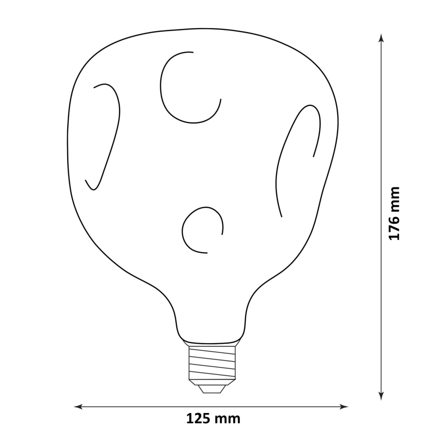 Світлодіодна лампа VINTAGE FILAMENT G125 E27/2,4W/230V 1800K