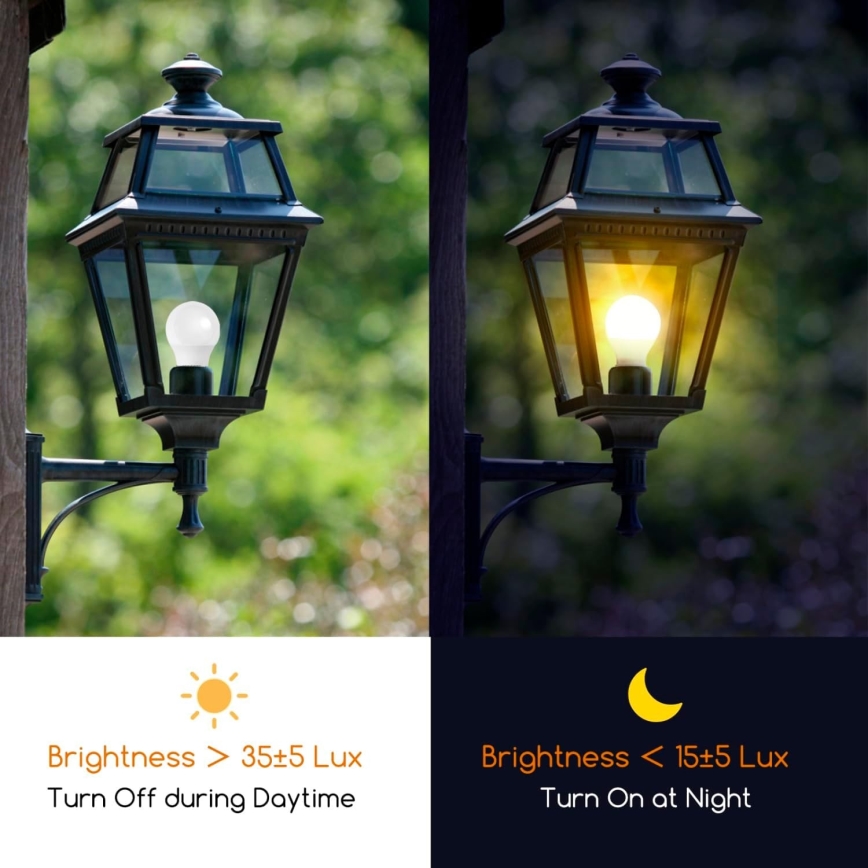 Світлодіодна лампа з датчиком сутінок ECOLINE A60 E27/12W/230V 3000K - Brilagi