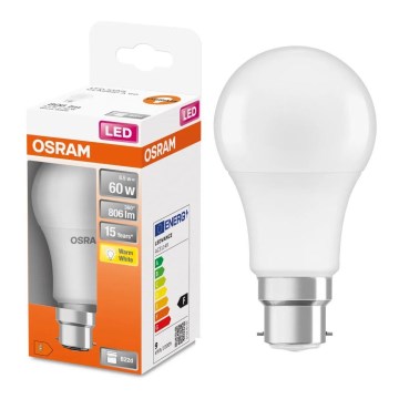 Світлодіодна лампочка A60 B22d/8,5W/230V 2700K - Osram
