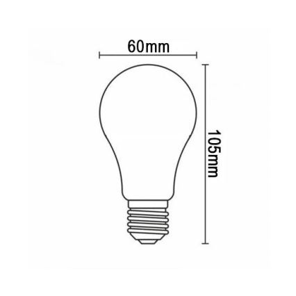 Світлодіодна лампочка FILAMENT A60 E27/12W/230V 330° 3000K