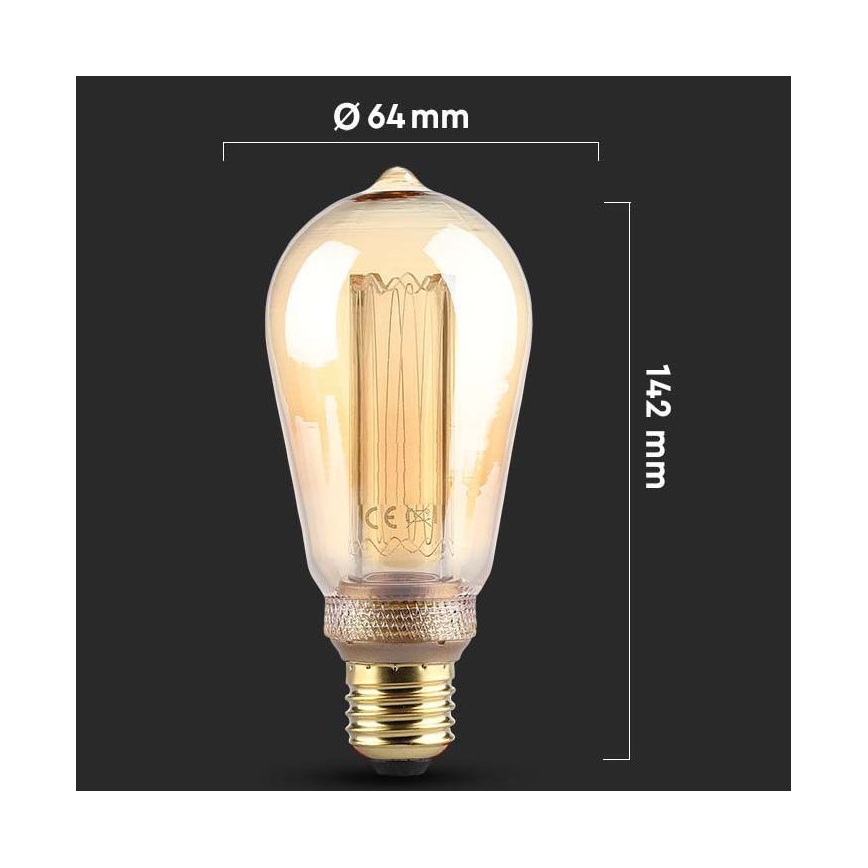 Світлодіодна лампочка FILAMENT ST64 E27/4W/230V 1800K Art Edition