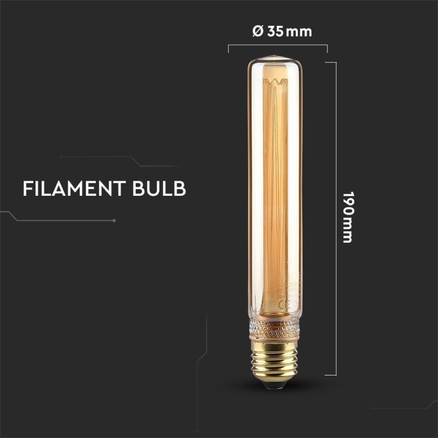 Світлодіодна лампочка FILAMENT T30 E27/2W/230V 1800K Art Edition