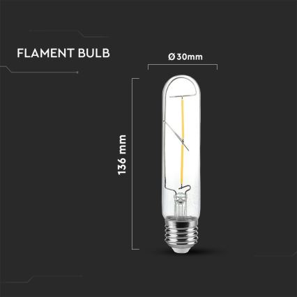 Світлодіодна лампочка FILAMENT T30 E27/2W/230V 3000K