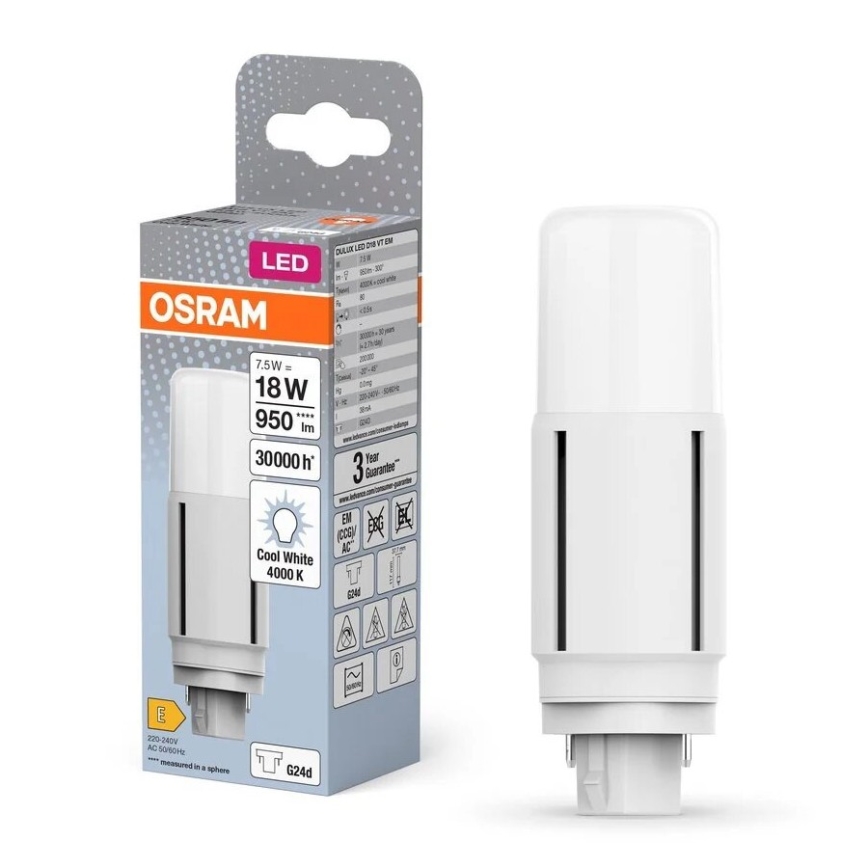 Світлодіодна лампочка G24d/7,5W/230V 4000K - Osram