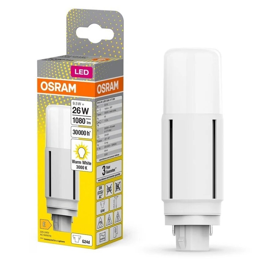 Світлодіодна лампочка G24d/9,5W/230V 3000K - Osram