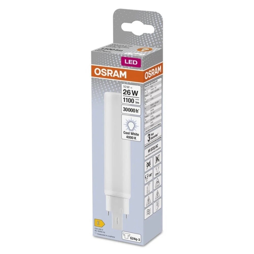 Світлодіодна лампочка G24q-3/10W/230V 4000K - Osram