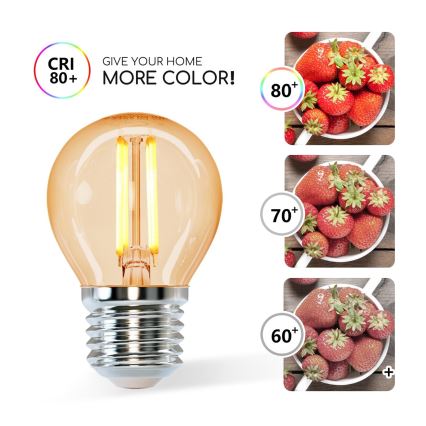 Світлодіодна лампочка G45 E27/4W/230V 2200K - Aigostar