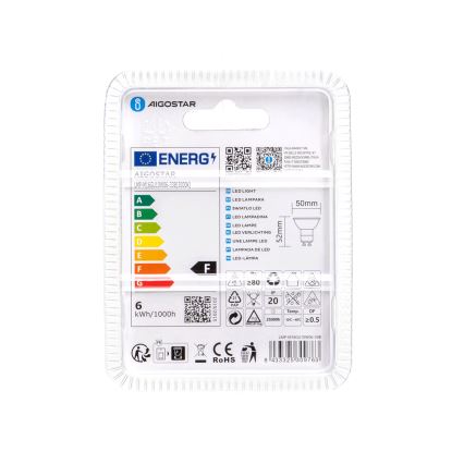 Світлодіодна лампочка GU10/6W/230V 3000K - Aigostar