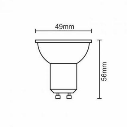 Світлодіодна лампочка GU10/6W/230V 3000K чорний