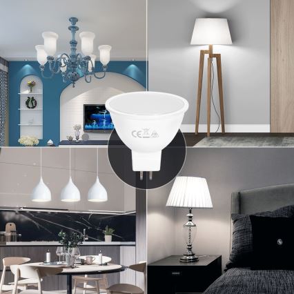 Світлодіодна лампочка MR16 GU5,3/3W/12V 6500K - Aigostar