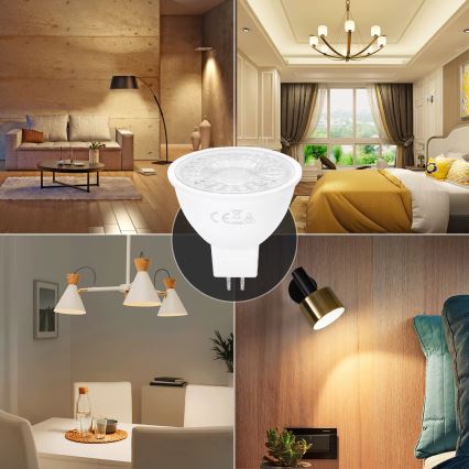 Світлодіодна лампочка MR16 GU5,3/6W/12V 3000K - Aigostar