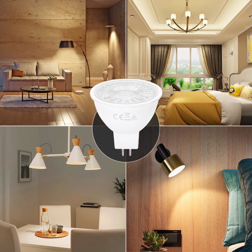 Світлодіодна лампочка MR16 GU5,3/6W/12V 3000K - Aigostar